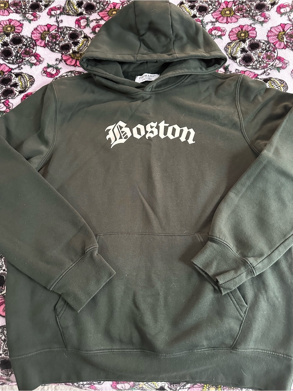 Primark Dark Green 'Boston' Hooded Sweatshirt